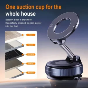 360° Rotating Magnetic Phone Holder, Foldable & Retractable